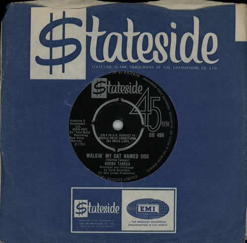 Norma Tanega Walkin' My Cat Named Dog 7" vinyl single (7 inch record / 45) UK NRT07WA504389
