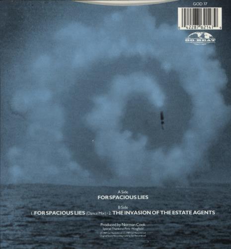 Norman Cook For Spacious Lies 7" vinyl single (7 inch record / 45) UK NNK07FO269066