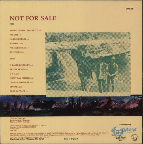 Not For Sale NFS vinyl LP album (LP record) US -80LPNF891400