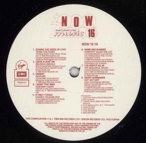 Now That's What I Call Music Now That's What I Call Music 16 2-LP vinyl record set (Double LP Album) UK N.W2LNO495250