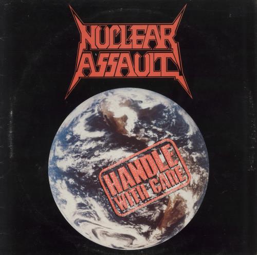 Nuclear Assault Handle With Care - VG vinyl LP album (LP record) UK NUCLPHA887425