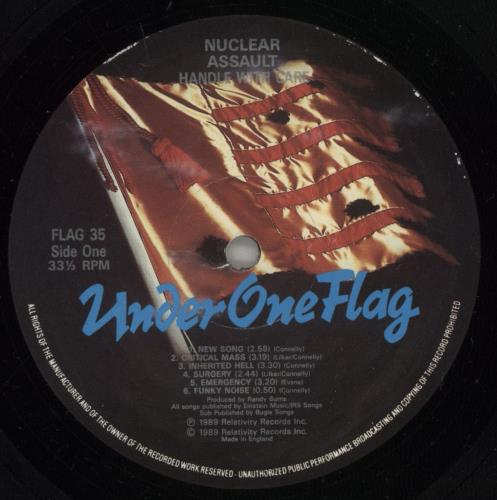 Nuclear Assault Handle With Care - VG vinyl LP album (LP record) UK NUCLPHA887425