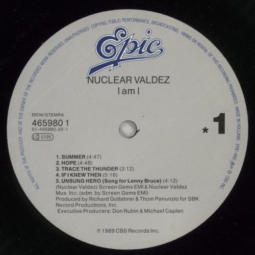 Nuclear Valdez I Am I vinyl LP album (LP record) Dutch NUZLPIA865903