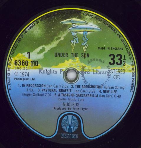 Nucleus Under The Sun - EX vinyl LP album (LP record) UK NCULPUN823403