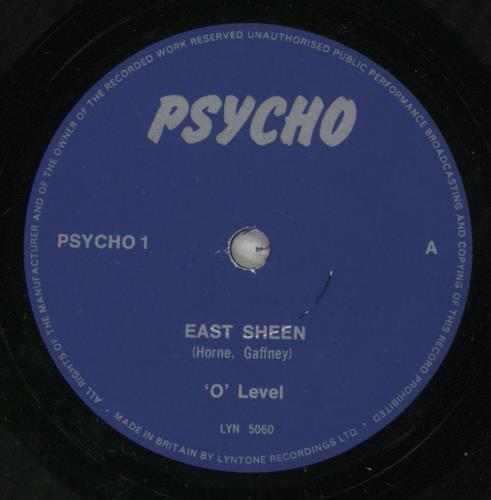 O Level East Sheen 7" vinyl single (7 inch record / 45) UK VE007EA885491