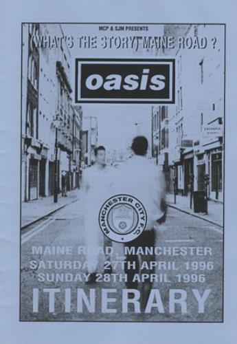 Oasis [What's The Story] Maine Road? Itinerary UK OASITWH398963