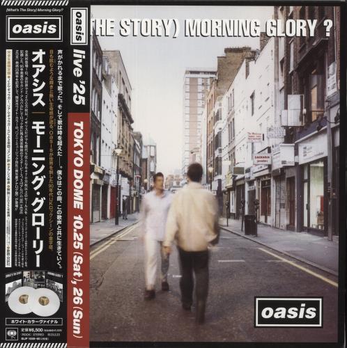 Oasis [What's the Story] Morning Glory? - White Vinyl - Live '25 Obi 2-LP vinyl record set (Double LP Album) Japanese OAS2LWH870641