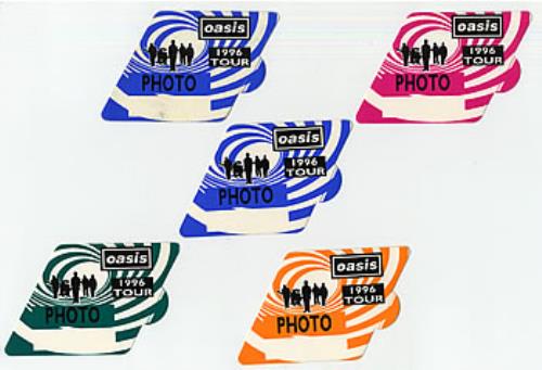 Oasis 1996 Tour - Photo Passes tour pass UK OASTPTO299686