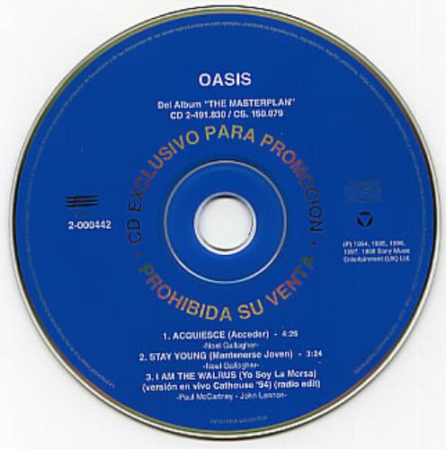 Oasis Acquiesce - Argentina Promo CD single (CD5 / 5") Argentinean OASC5AC286291