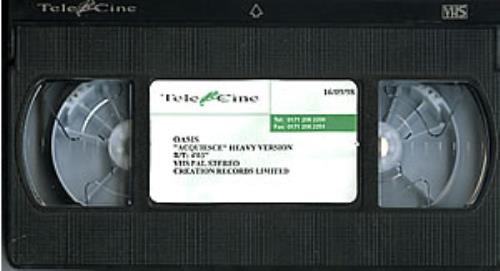 Oasis Acquiesce - Heavy Version video (VHS or PAL or NTSC) UK OASVIAC284007