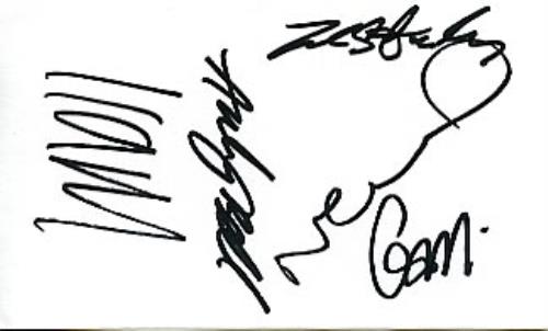 Oasis Autographed Postcard - Including Zak Starkey memorabilia UK OASMMAU301615