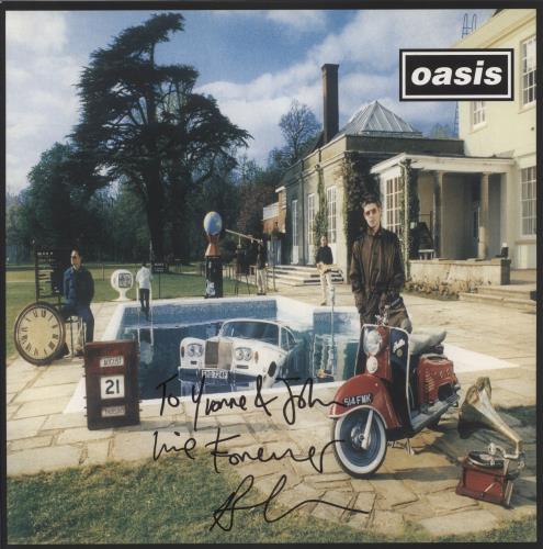 Oasis Be Here Now - Silver Vinyl 25th Anniversary - Autographed 2-LP vinyl record set (Double LP Album) UK OAS2LBE869373