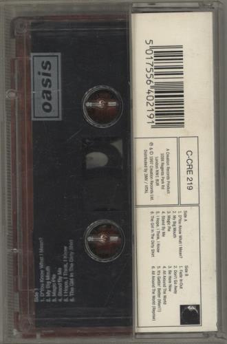 Oasis Be Here Now cassette album UK OASCLBE275706