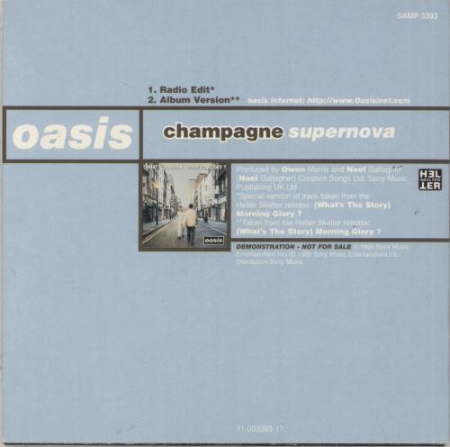 Oasis Champagne Supernova CD single (CD5 / 5") UK OASC5CH70816