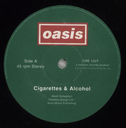 Oasis Cigarettes & Alcohol - VG 12" vinyl single (12 inch record / Maxi-single) UK OAS12CI881196