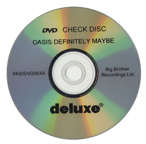 Oasis Definitely Maybe - Check Disc promo DVD-R UK OASDRDE469189