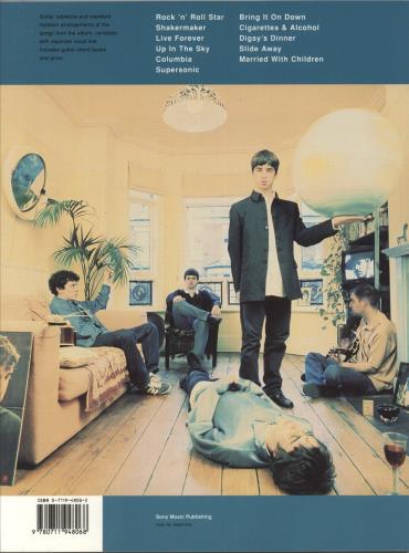 Oasis Definitely Maybe Songbook book UK OASBKDE877350