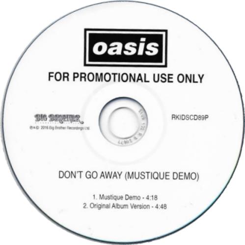 Oasis Don't Go Away (Mustique Demo) CD-R acetate UK OASCRDO678627