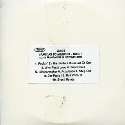 Oasis Familiar To Millions CD-R acetate French OASCRFA288584