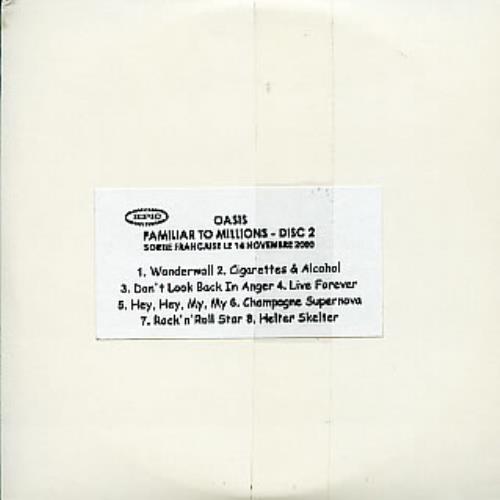 Oasis Familiar To Millions CD-R acetate French OASCRFA288584