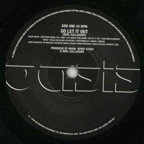 Oasis Go Let It Out - Circular Information Form 7" vinyl single (7 inch record / 45) UK OAS07GO855807