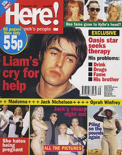 Oasis Here - September 1996 magazine UK OASMAHE384835