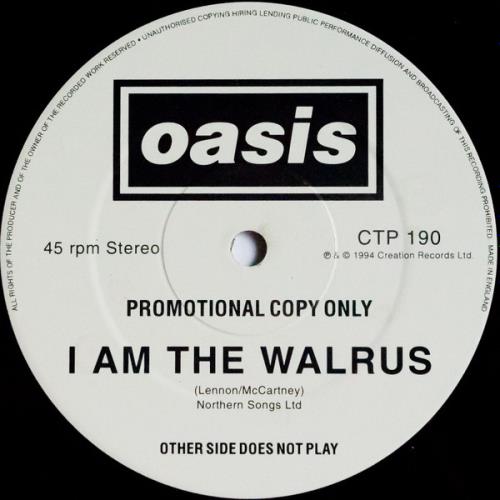 Oasis I Am The Walrus 12" vinyl single (12 inch record / Maxi-single) UK OAS12IA42506