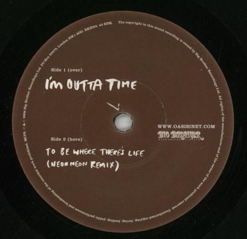 Oasis I'm Outta Time 7" vinyl single (7 inch record / 45) UK OAS07IM454073