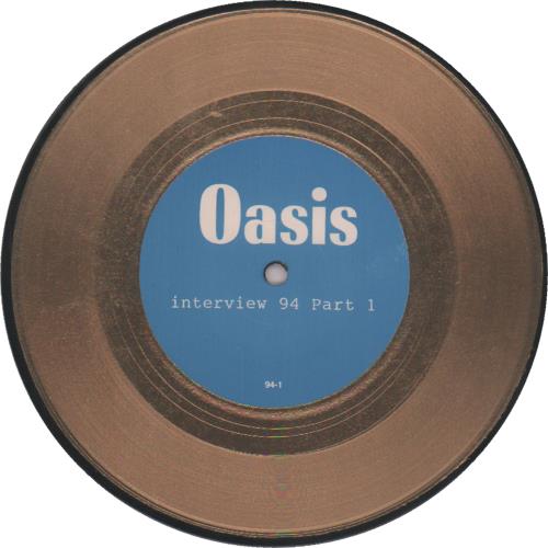 Oasis Interview 94 Part 1 - Gold Vinyl 7" vinyl single (7 inch record / 45) UK OAS07IN75840