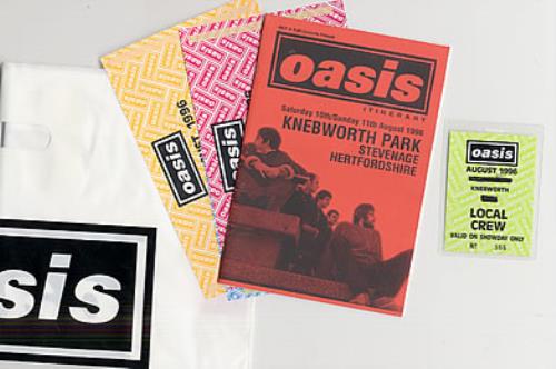 Oasis Knebworth 1996 memorabilia UK OASMMKN251730