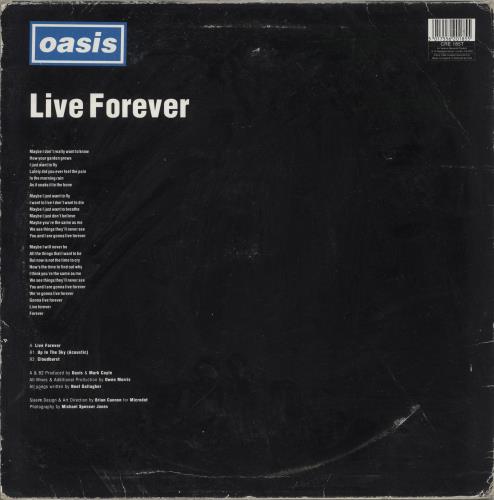 Oasis Live Forever - VG 12" vinyl single (12 inch record / Maxi-single) UK OAS12LI881213