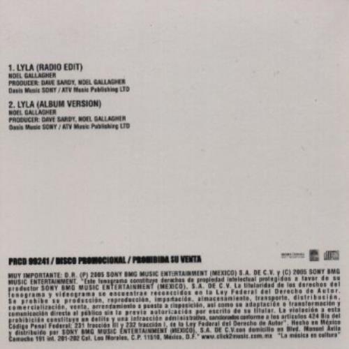 Oasis Lyla CD single (CD5 / 5") Mexican OASC5LY327078