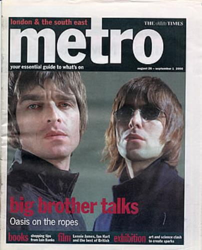 Oasis Metro magazine UK OASMAME297925