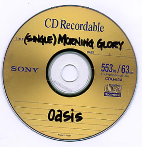 Oasis Morning Glory CD-R acetate US OASCRMO330252