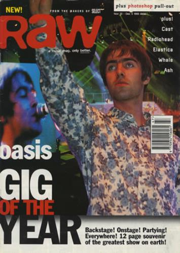 Oasis Raw - December 1995 magazine UK OASMARA385451