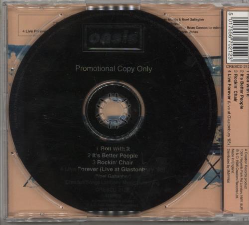 Oasis Roll With It CD single (CD5 / 5") UK OASC5RO50666