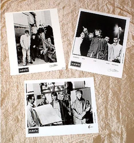 Oasis Set Of Three Promotional Photographs photograph UK OASPHSE296196