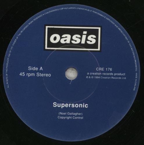 Oasis Supersonic - EX 7" vinyl single (7 inch record / 45) UK OAS07SU489828