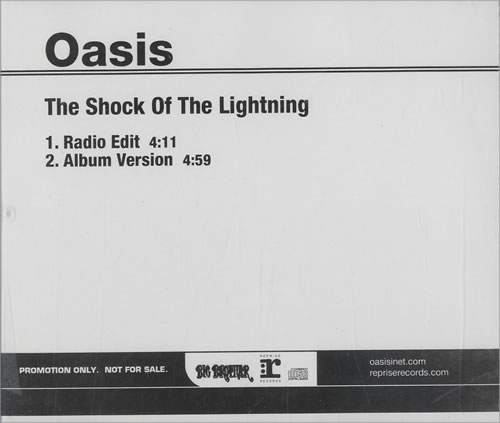 Oasis The Shock Of The Lightning CD single (CD5 / 5") US OASC5TH449420