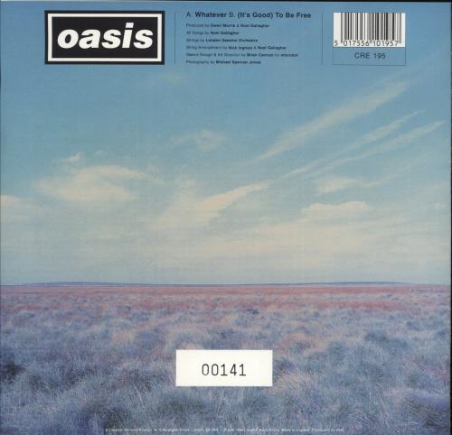 Oasis Whatever - Low Number + Insert 7" vinyl single (7 inch record / 45) UK OAS07WH41527