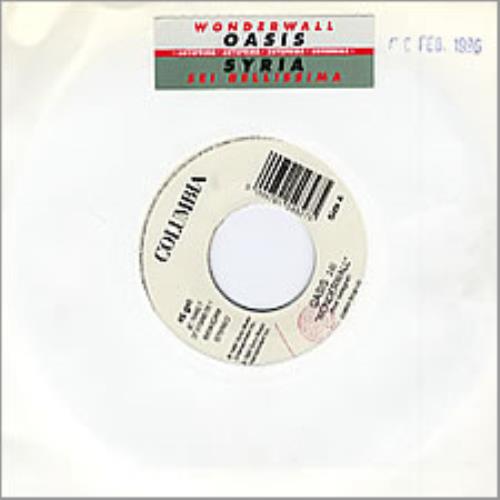 Oasis Wonderwall - Italian Jukebox 7" 7" vinyl single (7 inch record / 45) Italian OAS07WO283018