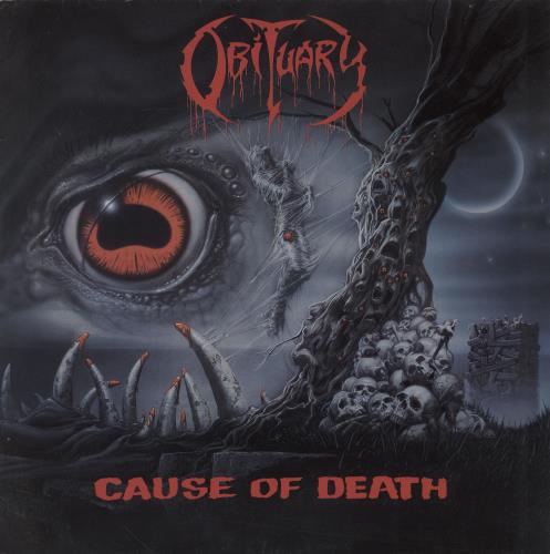 Obituary Cause Of Death - EX vinyl LP album (LP record) Dutch OB1LPCA758086