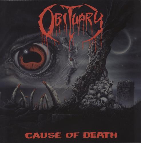 Obituary Cause Of Death - Orange And Black Vinyl vinyl LP album (LP record) French OB1LPCA867914