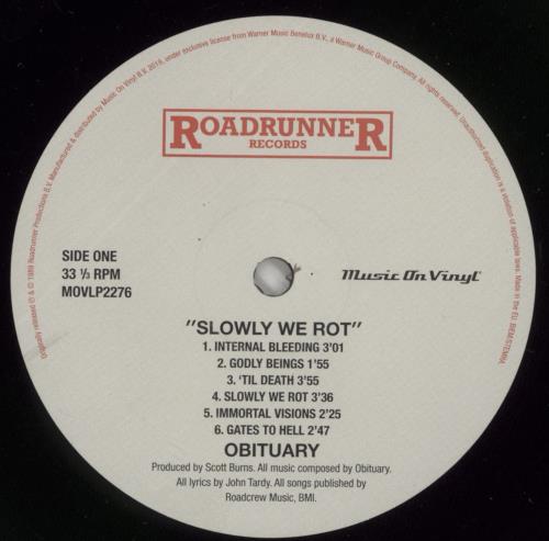 Obituary Slowly We Rot - 180g vinyl LP album (LP record) UK OB1LPSL867943