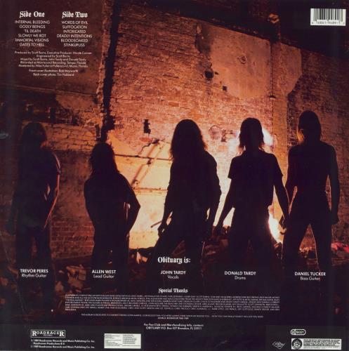 Obituary Slowly We Rot - VG vinyl LP album (LP record) Dutch OB1LPSL805404