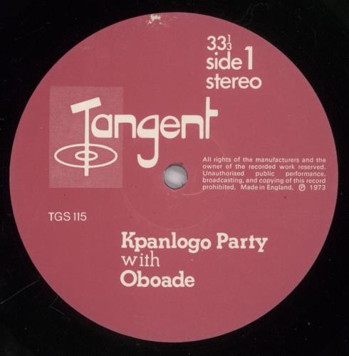 Oboade Kpanlogo Party With Oboade vinyl LP album (LP record) UK -0CLPKP892917