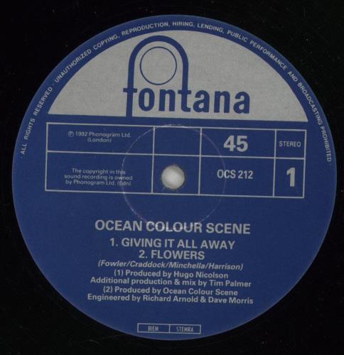 Ocean Colour Scene Giving It All Away 12" vinyl single (12 inch record / Maxi-single) UK OCS12GI85181