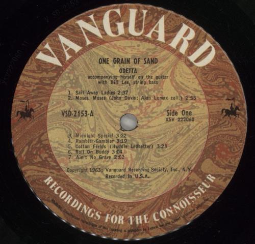 Odetta One Grain Of Sand vinyl LP album (LP record) US ODTLPON876200