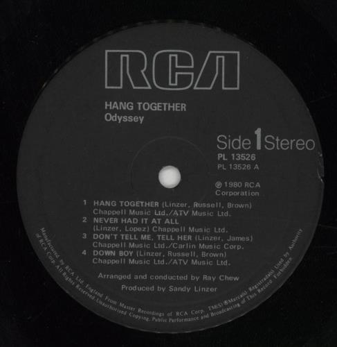 Odyssey Hang Together - Original sleeve vinyl LP album (LP record) UK ODYLPHA748440