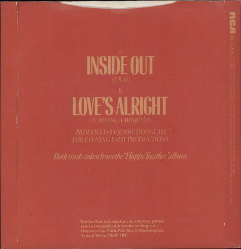Odyssey Inside Out 7" vinyl single (7 inch record / 45) UK ODY07IN246355
